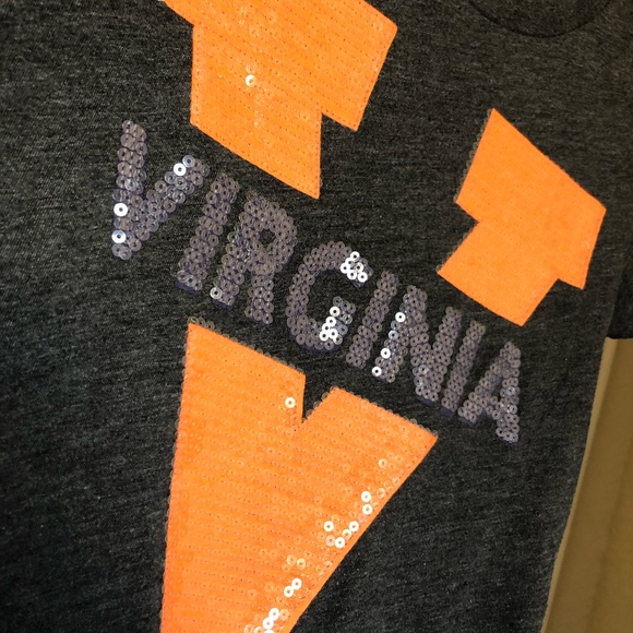 Pink collegiate tee UVA Univ of Virginia - Picture 2 of 5